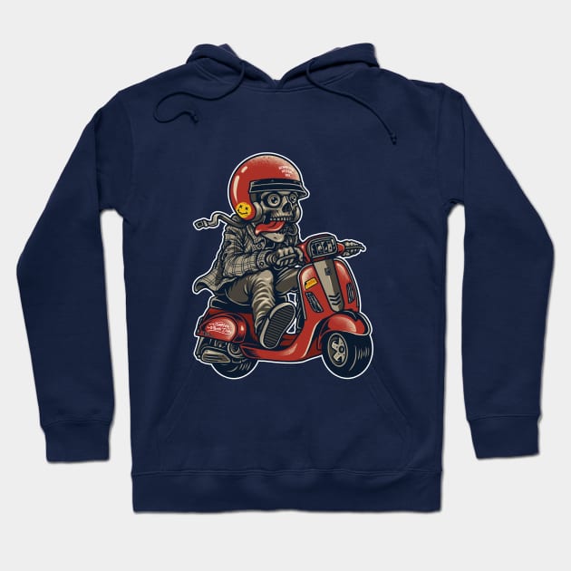 scooter never die Hoodie by Bimaaldisa